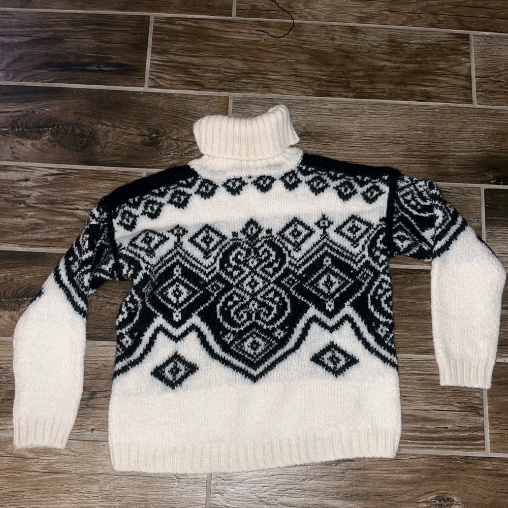 Dale Of Norway Falun women’s turtleneck Sweater White Nordic - Picture 3 of 9